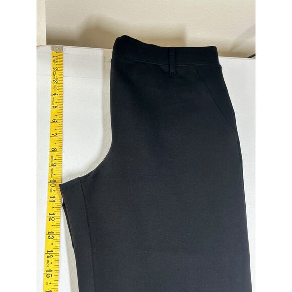 Quince Pants Womens Medium Petite Black Ultra Stretch Ponte Straight Minimalist - Picture 8 of 9